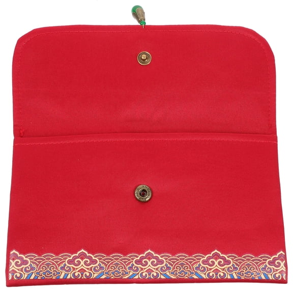 Niceauty Chinese Lucky Coins Envelope Red Envelope Brocade Jewelry Bag for Lucky Bag 1Pcs
