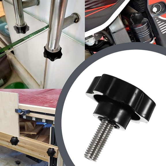 Niceauty Hexagonal Head Clamping Screw Knob Black for T Track and Umbrella Stand Accessories