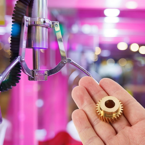 Niceauty Claw Machine Gear Set Flat Tooth Metal Golden 1Pack