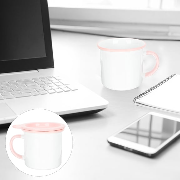 Niceauty Cozy Ceramic Mug with Lid for Home Decor and Coffee Tea Enjoyment Transparent 12 oz