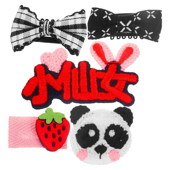 Niceauty Cute Hair Clips for Kids Girls Fashionable Cloth and Metal Hair Accessories Assorted Color