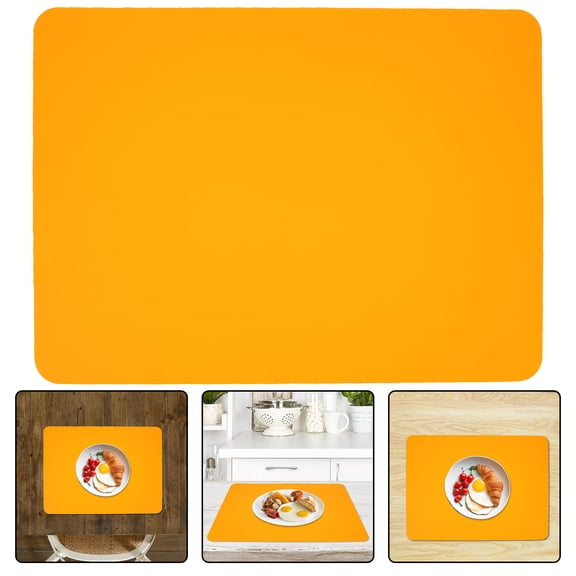 Niceauty Heat Resistant Mats for Home Dining Orange PVC Protective 1Pack