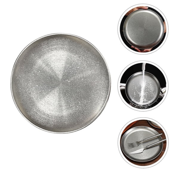 Niceauty Stainless Steel Food Plate Multi Functional Snack Fruit Meat Serving Tray
