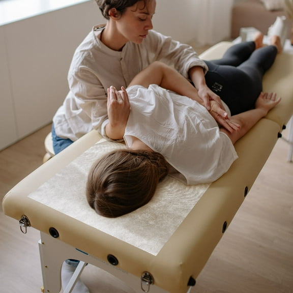 Niceauty Fitted Massage Table Sheets Breathable White 100pcs
