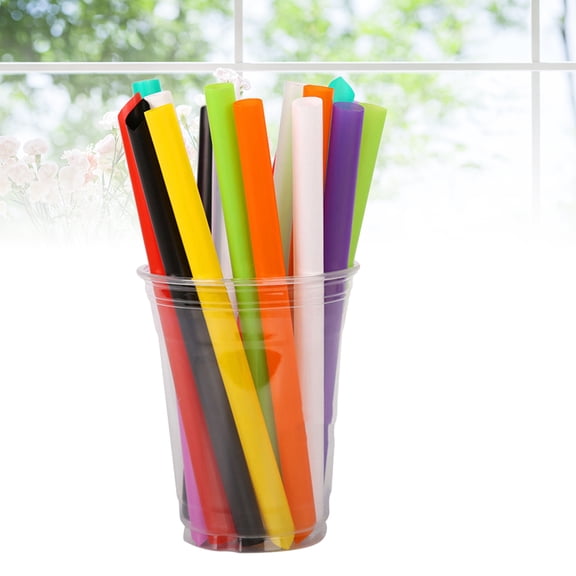 Niceauty Disposable Drinking Straws with Assorted Color for Safe Use Ideal for Parties and Bars Wide Straw