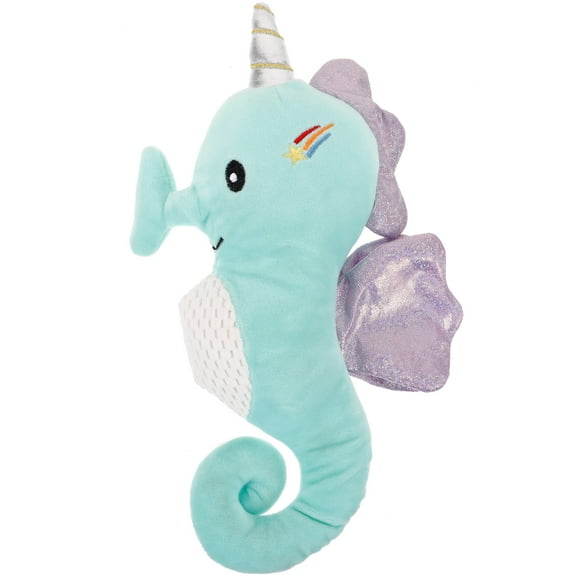 Niceauty Dog Squeaky Toy Non Toxic Material Sky Blue Teeth Cleaning Alone Time 1Pack