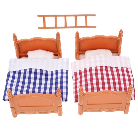 Niceauty Bed Miniature Simulation Dollhouse Bedroom Furniture Assorted Color 1Pcs