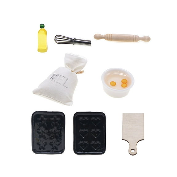 Niceauty Dollhouse Baking Set Miniature Design Assorted Color 1 Set