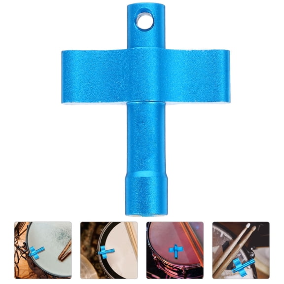 Niceauty Drum Hardware Blue Drum Tuning Tool Metal Standard for Drummers 1Pcs