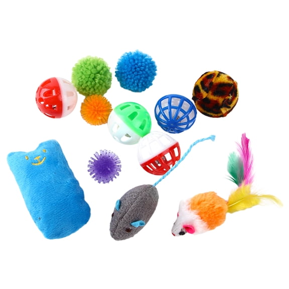 Niceauty Durable Cat Teaser Toys with Synthetic Material for Interactive Play Assorted Color Not Easy to