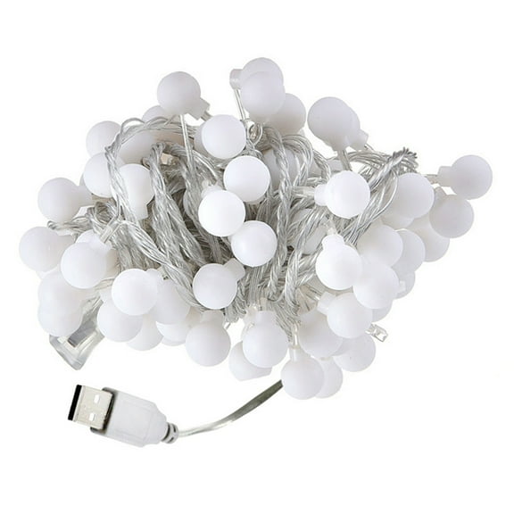 Niceauty 1Pc USB Charging White Globe Ball ng Light for Outdoor Ambient and Tent Use