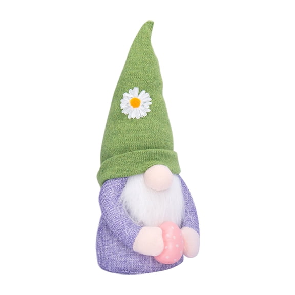 Niceauty Easter Gnomes Decor with Green Color and Polyester Material for Easter Party Decor 6.5 Inches