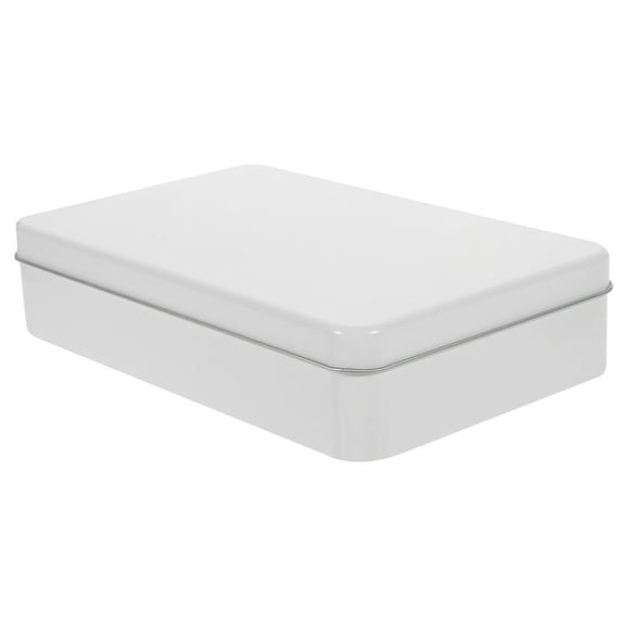 Niceauty Decorative White Tiramisu Tin Box Practical for Storage and Travel