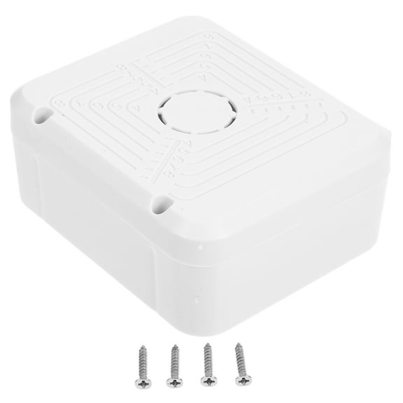 Niceauty Outdoor White Plastic Camera Junction Box, Weather-Resistant and Easy to Install