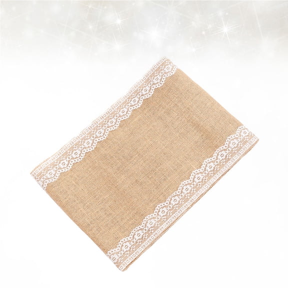 Niceauty Light Brown Lace Tablecloth Floral Patterned Table Cover for Wedding and Home Decoration