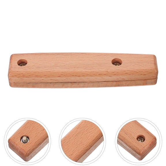 Niceauty Frying Pan Spatula Handle Wooden Anti Scalding for Home Cooks 1 Set