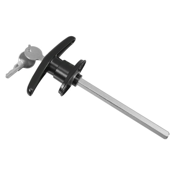 Niceauty Universal Locking T Handle Garage Door Hardware Kit Black Zinc Alloy