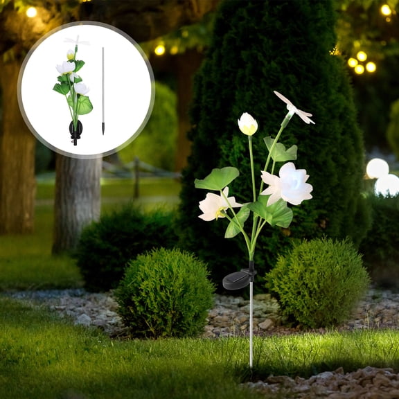 Niceauty Solar Powered Pathway Lights Solar Path Light Green Waterproof 1Set