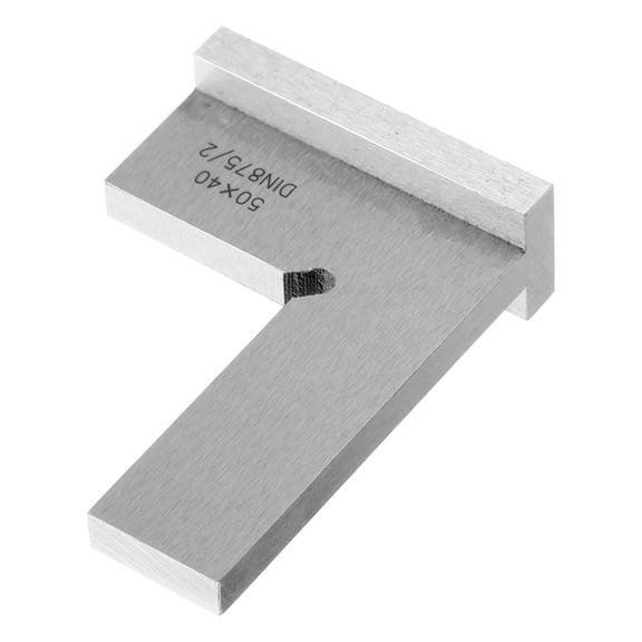 Niceauty Geometry Square Ruler Carbon Steel Measuring Tool Silver 1Pack