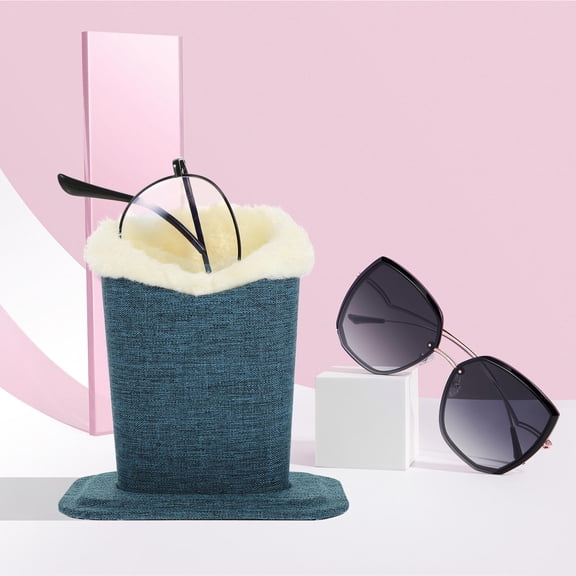 Niceauty Back to School Eyeglass Holder Stand Eyeglasses Stand Navy Plush 1 Set