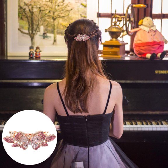 Niceauty Hair Barrette for Women Elegant Hair Decor with Rhinestone 1Pcs