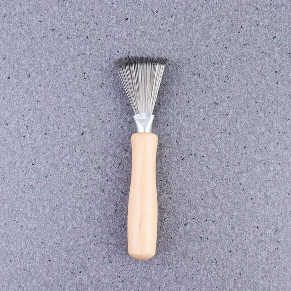 Niceauty 2Pcs Comb Cleaner Wooden and Metal Ergonomic Handle for Salon and Home Use