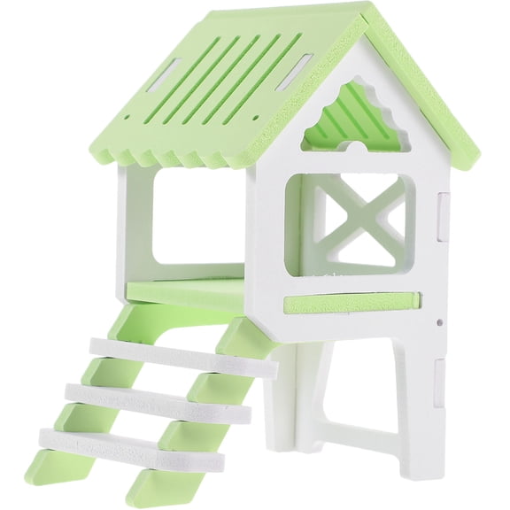 Niceauty Hamster Nest Simulation Attic House PVC Light Green Hiding Place for Small Animals 1 Set