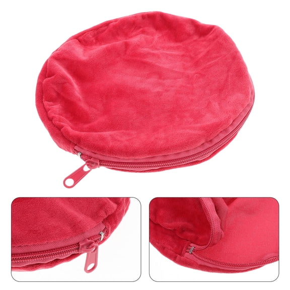 Niceauty Hand Warmer Pouch Hot Water Bottle Cover Flannel Pink 1Set