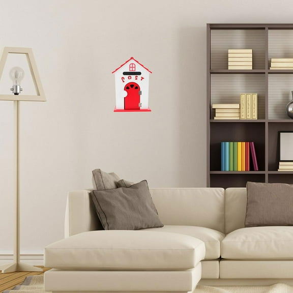 Niceauty Home Mailbox Red Composite Material Mail Collection Box for Teachers 1Pack