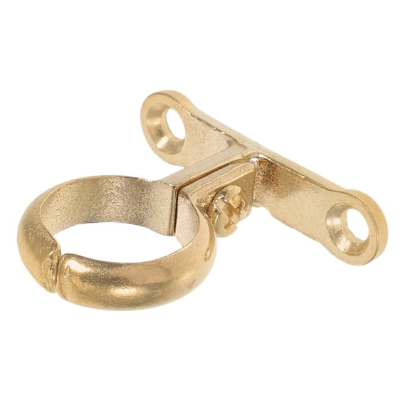 Niceauty Water Pipe Holding Clamp Brass Pipe Support Golden 1Set