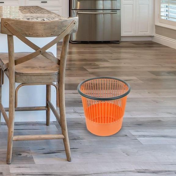 Niceauty Orange Basketball Trash Can with Strong Base for Home Office Kitchen Storage Basket