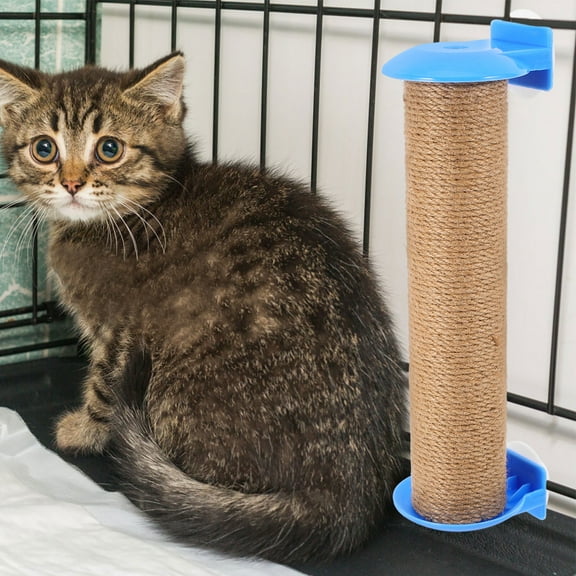 Niceauty Jute Rope Cat Scratcher Post with Space Saving Design for Indoor Cat Cages