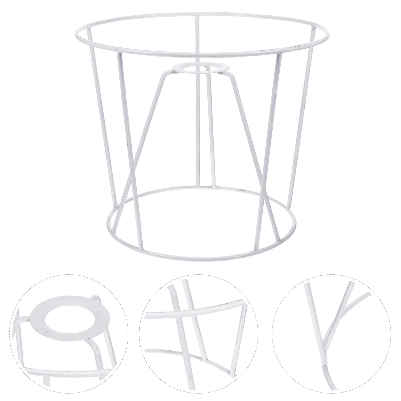 Niceauty White Light Wire Cage Pendant Lamp Shade Frame Durable DIY ...