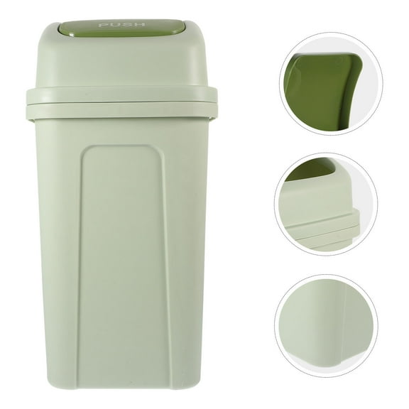 Niceauty Light Green Plastic Garbage Can for in Kitchen 1Pack