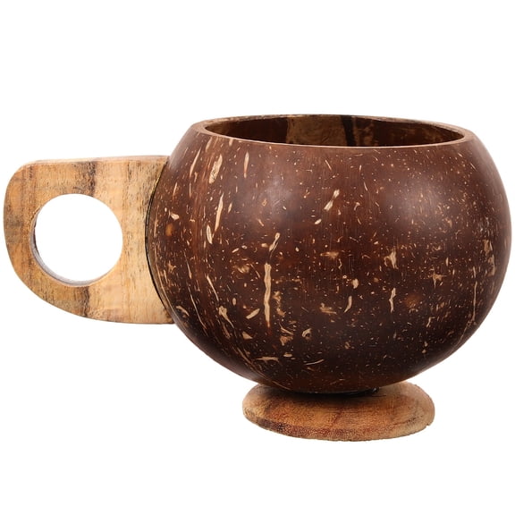 Niceauty Luau Party Coconut Cup Coconut Shell Cup Light Brown 1Pcs