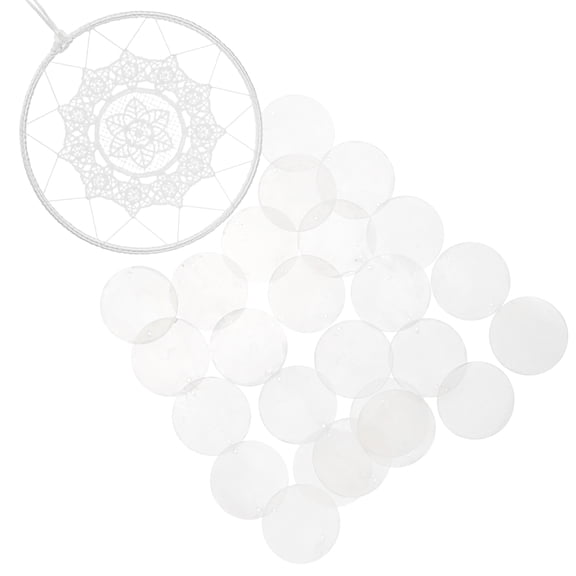Niceauty Lucky Love Wind Chime Shell Dream Catcher Hanging Decor for Home Room Wall White
