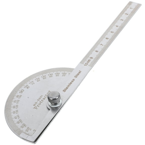 Niceauty Stainless Steel Protractor Silver for Measuring Use and Drawing