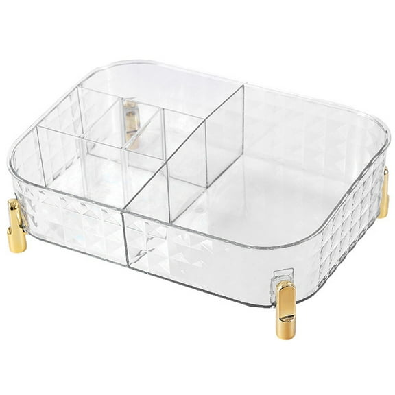 Niceauty Makeup Organizer Countertop Transparent Vanity Organization Easy to Clean for Girls 1Pack