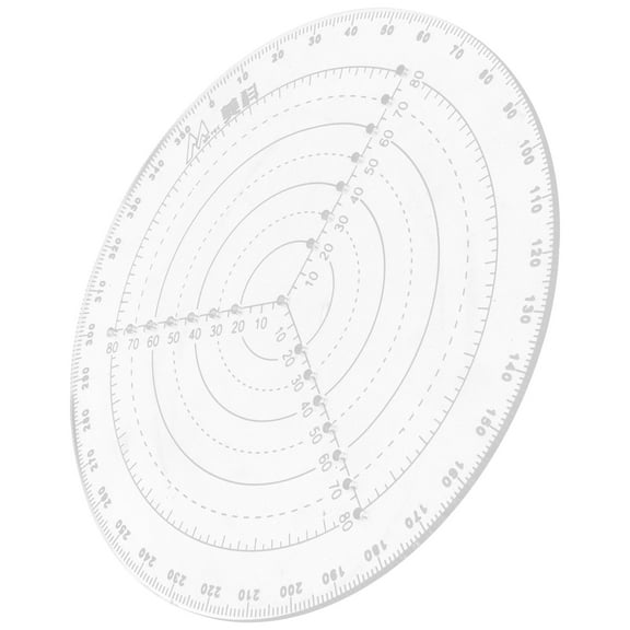 Niceauty Center Finding Circle Ruler for Wood Turning Arts Crafts and Drafting Use