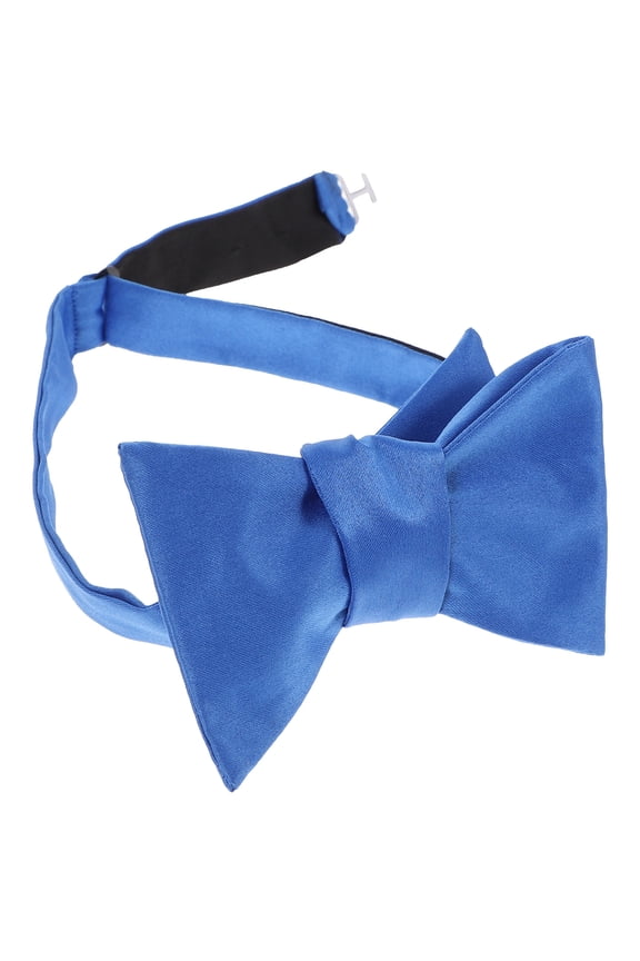 Classic Men Bowtie Blue Self Tie Formal Bow Tie for Business Meetings and Weddings
