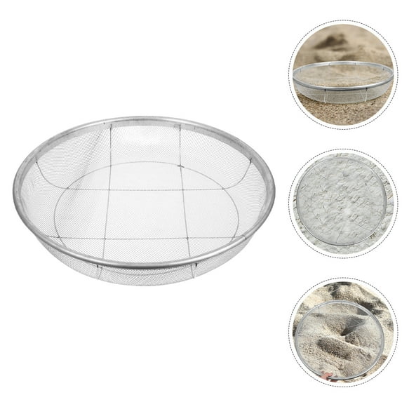 Niceauty Mesh Soil Sifter for Sand Sifting Silver 1Pcs