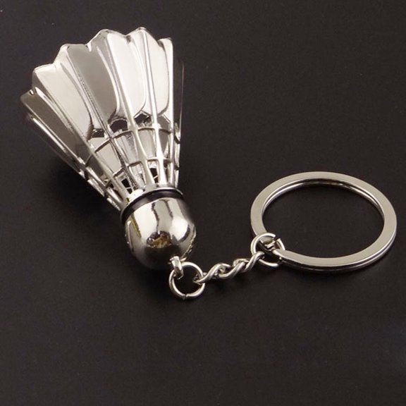 Niceauty Car Keychain Badminton Shape Metal 1Set Car Key Ornament