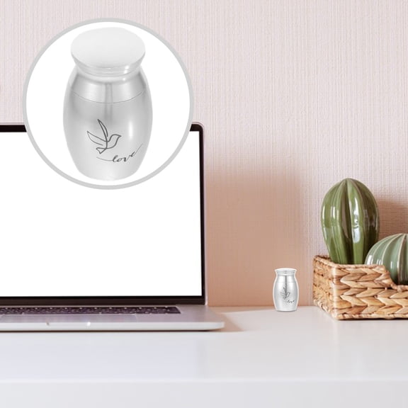 Niceauty Mini Keepsake Urn Parrot Urn Stainless Steel Ash Storage Home Display 1Pack