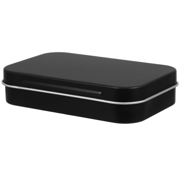 Niceauty Hinged Tin Box Small Metal Storage Container for Office Supplies