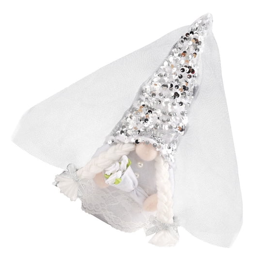 Niceauty Miniature Kit Wedding Figurine White Fabric 1Set for Couples Indoor Use