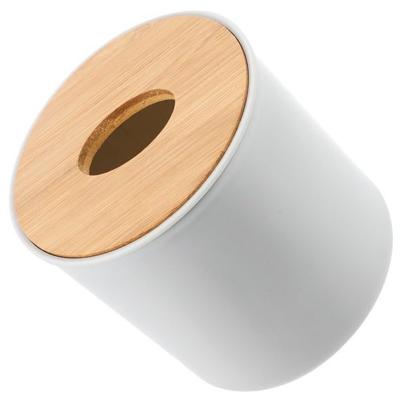 Niceauty Modern Tissue Box Cover for Home Use Simple and Stylish Decorative Holder Grey Color PP Material 7.8 Inches Diameter