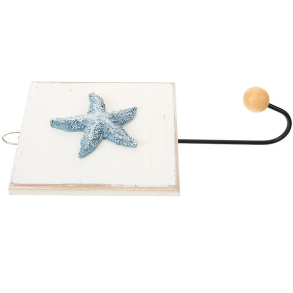 Niceauty Nautical Themed Wall Hooks Star Shape Wood 1Set Home Decoration
