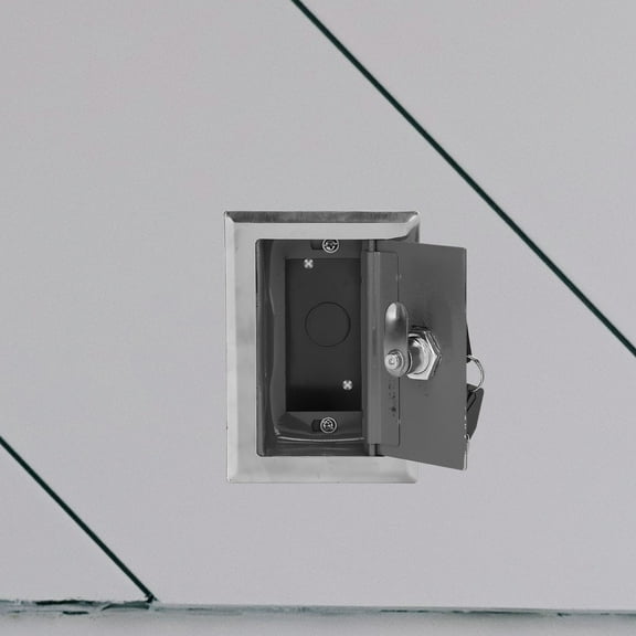 Niceauty Outdoor Push Switch Enclosure with Modern Concealed Lock Design and Stainless Steel