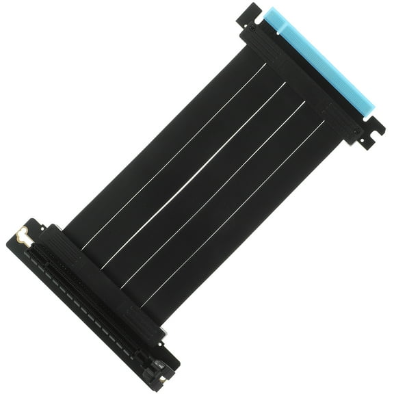 Niceauty Black Pci-E 3.0 Riser Cable Extension with Stable Signal and Anti-Loosening Slot for Computers