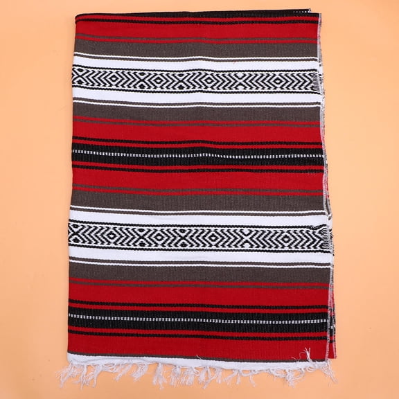 Niceauty Blended Mexican Blanket Thick Soft Woven Sofa Throw in Coffee for Home Car Bedroom Decor